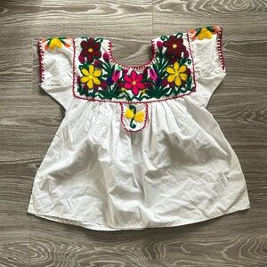 Embroidered Floral Mexican Top